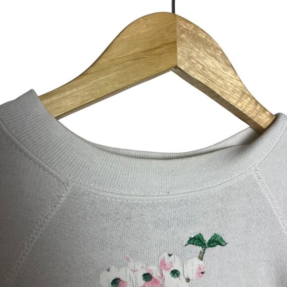 Vintage Tultex Women's M Blue Jay Print Crewneck Sweatshirt‎ Floral Grannycore - Picture 5 of 8